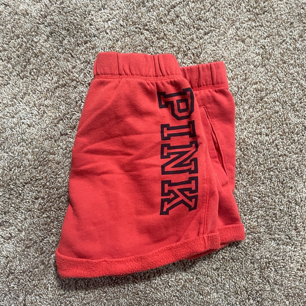 Victoria secret pink- red boyfriend shorts